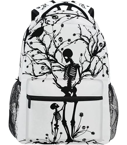 Amazon.com: OUSIKA Cool Evil Skull Print Backpack Large Travel